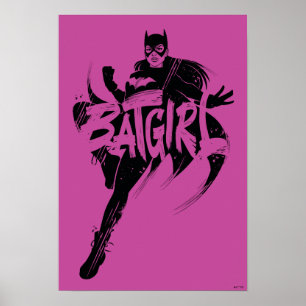 Póster Nombre del pincel de tinta de Batgirl