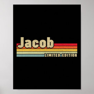 Póster Nombre del regalo de Jacob Personalizado Cumpleaño