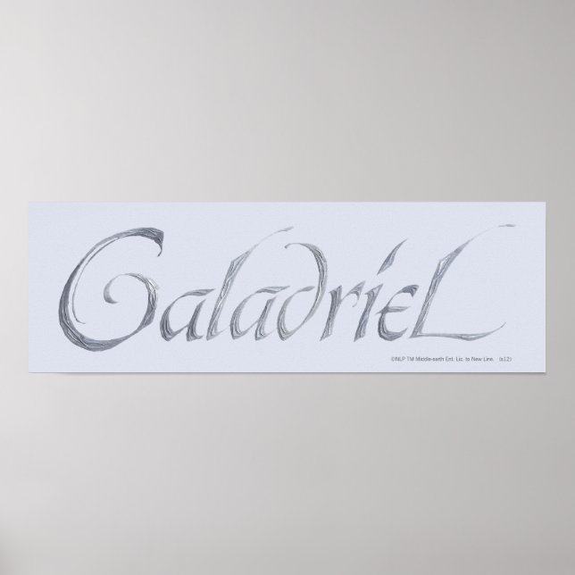 Póster Nombre Galadriel Texturado (Frente)