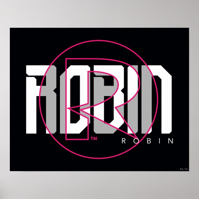 Póster Nombre Hi-Tech Gráfico de Robin (Frente)