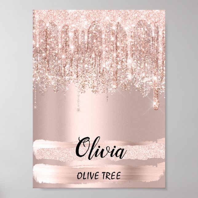 Póster Nombre Olivia significa cumpleaños 16º regalo de n (Frente)