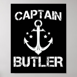 Póster Nombre personal del cumpleaños del capitán Butler 