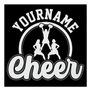 Póster NOMBRE Personalizado Cheer equipo Varsity CheerLea