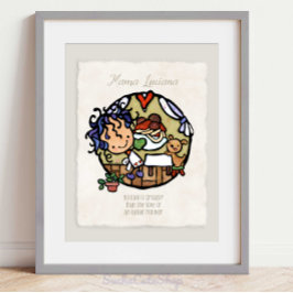 Póster ¡Nombre personalizado! Cuidada Cocina Italiana Spa