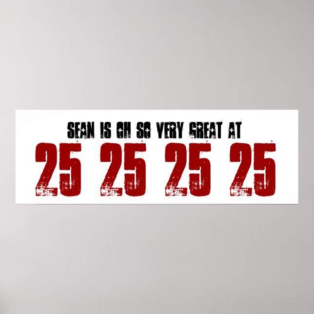 Póster Nombre personalizado de la gran fiesta de cumpleañ (Frente)