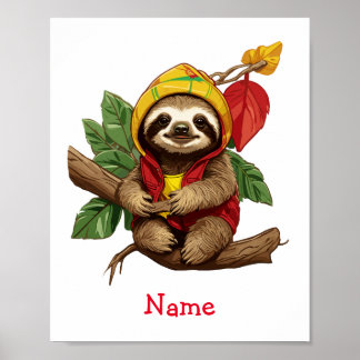 Póster Nombre personalizado de la ranura para bebé