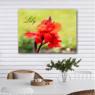 Póster Nombre personalizado de Lily roja