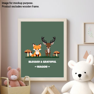 Póster Nombre personalizado de los singulares bosques de