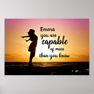 Póster Nombre personalizado de oferta Inspiradora con cap