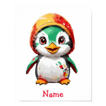 Nombre personalizado de pingüino de bebé
