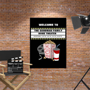 Póster Nombre personalizado del teatro familiar sin marco