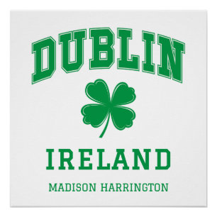 Póster Nombre personalizado Dublín Irlanda