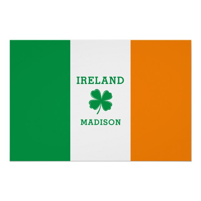 Póster Nombre personalizado Irlanda (Anverso)