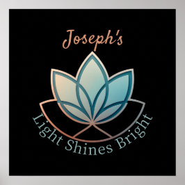 Póster Nombre personalizado Lotus - [NOMBRE] Luminoso Bri