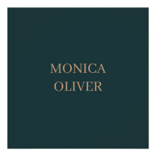 Póster Nombre personalizado minimalista moderno profesion
