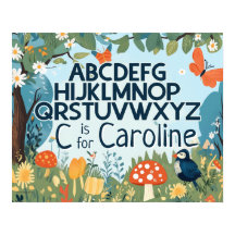 Nombre personalizado Niños Chicas Alfabeto de enfe