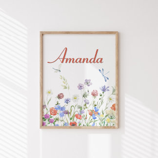 Póster Nombre personalizado personalizado personalizado d