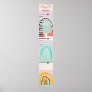 Póster Nombre personalizado Poster de crecimiento de niño