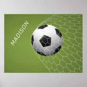Póster Nombre personalizado poster de Soccer Goal