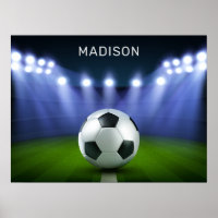 Nombre personalizado poster del estadio de fútbol