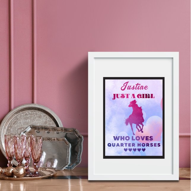 Póster Nombre personalizado rosa sólo un Chica que ama a  (Subido por el creador)