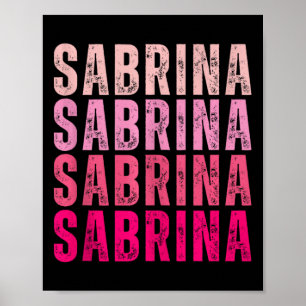 Póster Nombre personalizado Sabrina I Love Sabrina Vintag
