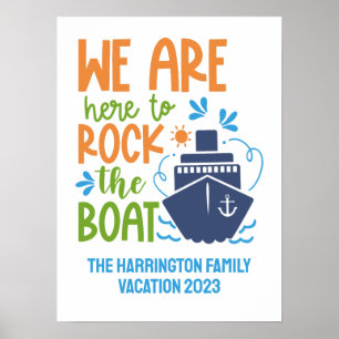 Póster Nombre personalizado, texto y crucero anual