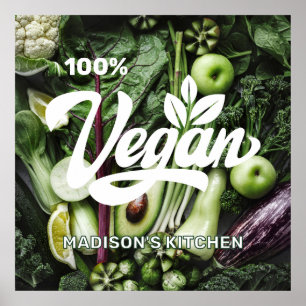 Póster Nombre personalizado Vegan