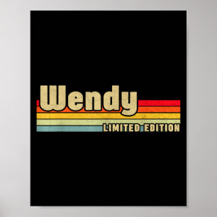 Póster Nombre regalo de Wendy Cumpleaños Divertido Cristo