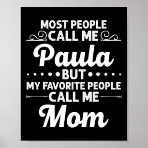 Póster Nombre regalo Paula Divertido Día de la Madre Pers