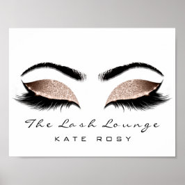 Póster Nombre rosa maquillaje artista Beauty Studio latig