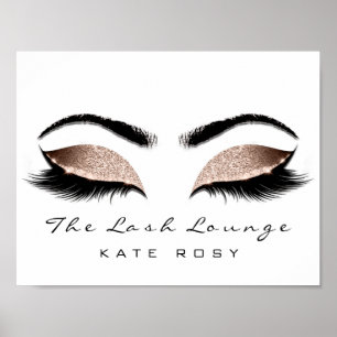 Póster Nombre rosa maquillaje artista Beauty Studio latig