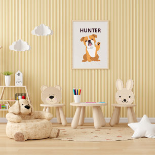 Póster Nombre Y Foto Del Perro personalizado