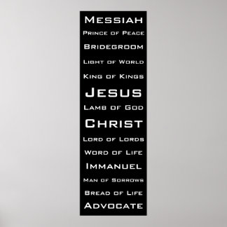 Póster Nombres de Cristo