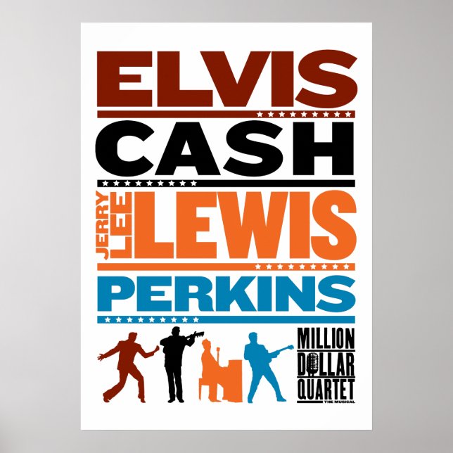 Póster Nombres de Cuarteto de Millones de Dólares (Frente)