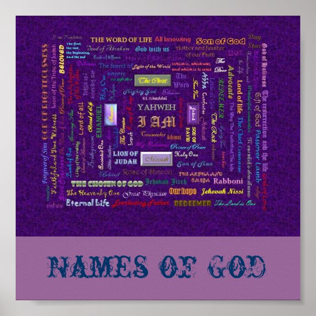 Póster Nombres de Dios poster (Frente)