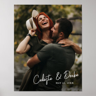 Póster Nombres de guión moderno para foto de parejas