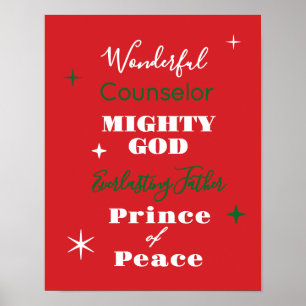Póster Nombres de Jesús en Navidad Consejero Maravilloso