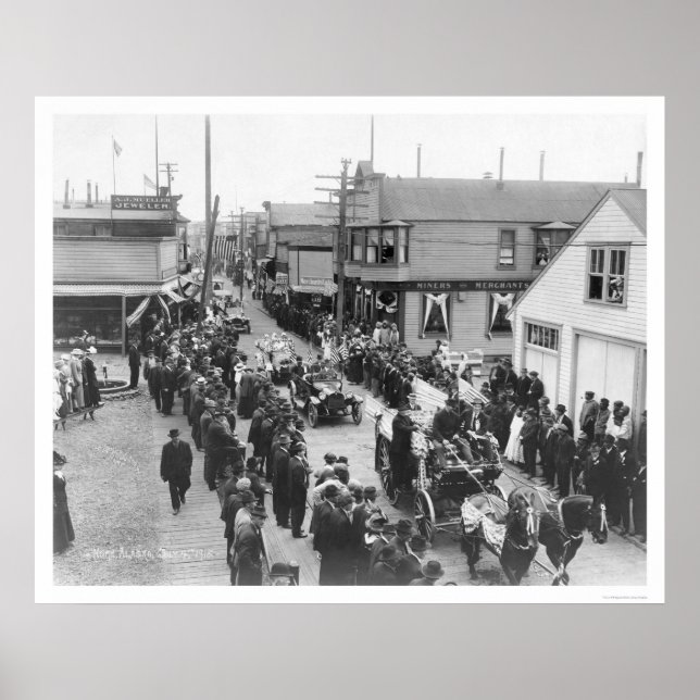 Póster Nome, Alaska, Desfile del 4 de julio de 1915 (Frente)
