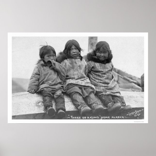 Póster Nome de tres niños esquimales 1908 (Frente)