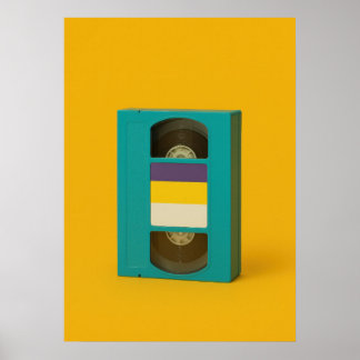 Póster Non-Binary Pride VHS Tape - Retro Pop Art