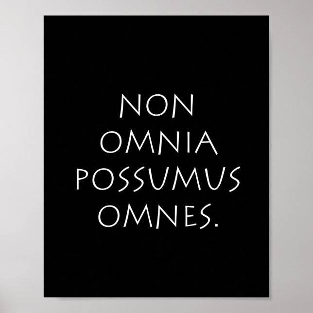 Póster Non Omnia Possumus Omnes (Frente)