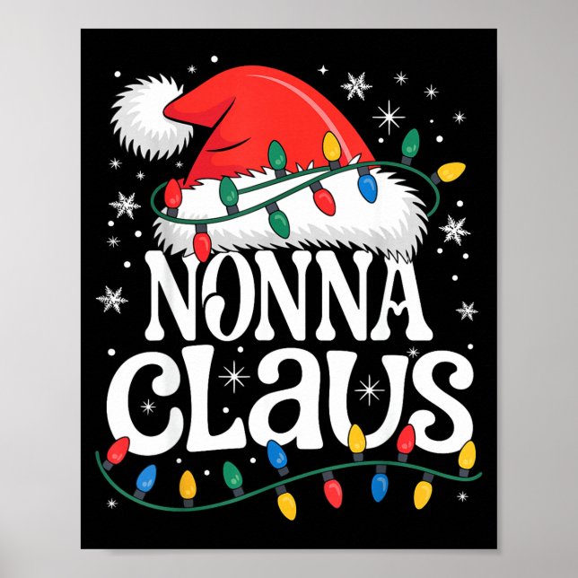 Póster Nonna Claus Funny Xmas Christmas Grandma Holiday S (Frente)