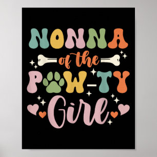 Póster Nonna De La Familia De Abuelas De Perro De Chica P
