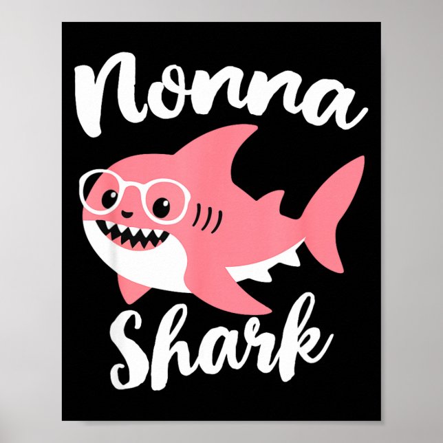 Póster Nonna Shark Mother's Day Grandma Funny  (Frente)