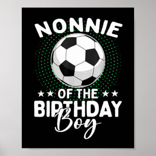 Póster Nonnie del cumpleaños del niño futbolista cumpleañ
