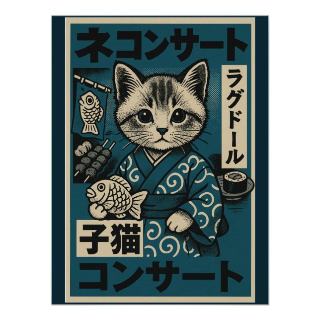 Póster Noodle Neko (Anverso)