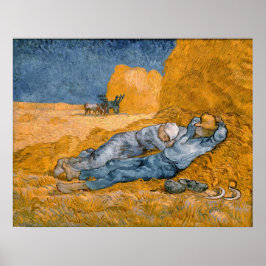 Póster Noon - Descanso del trabajo de Vincent Van Gogh