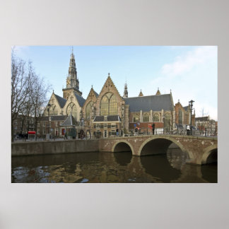 Póster Noorderkerk en Amsterdam, Países Bajos