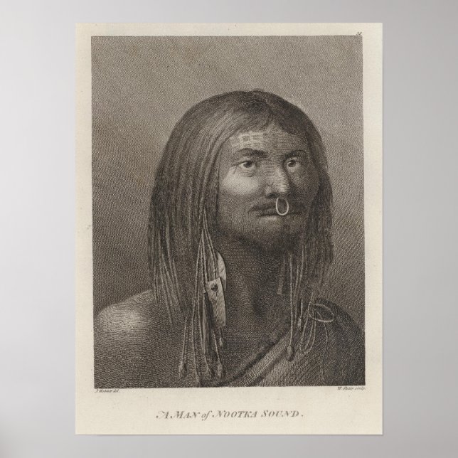 Póster Nootka Man, Columbia Británica (Frente)